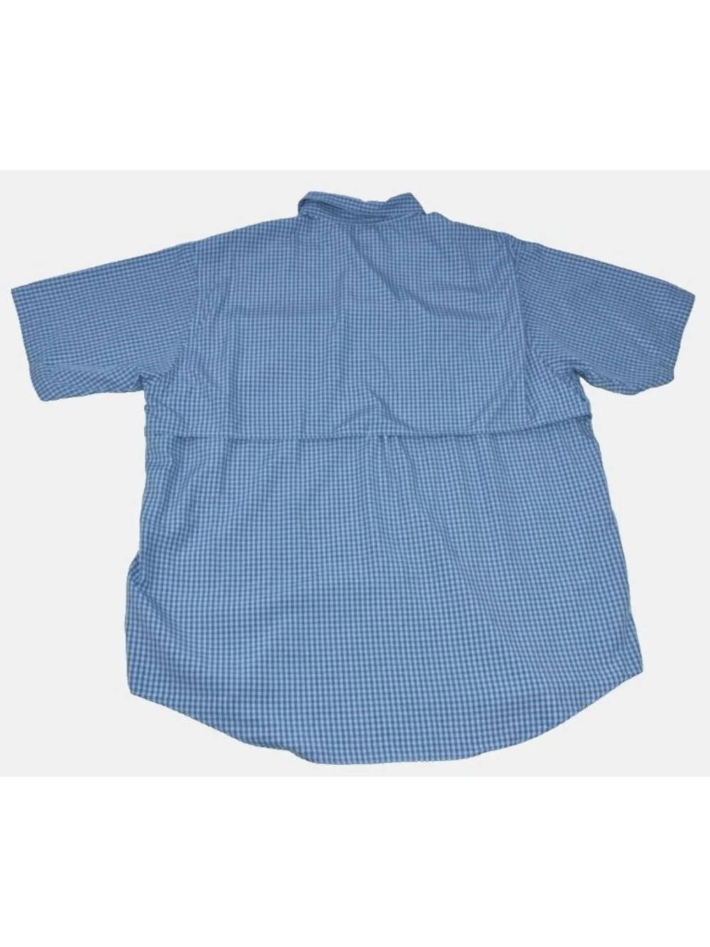 Roundtree & Yorke Mens Shirt Size XL Button Down Short Sleeve Plaid Blue